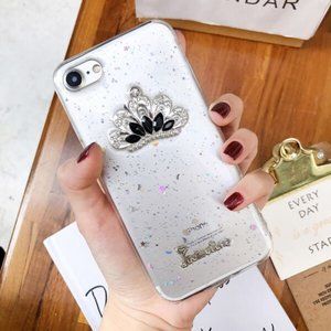 Clear Crown Decor iPhone Case